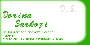 dorina sarkozi business card