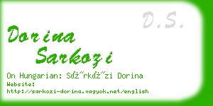 dorina sarkozi business card
